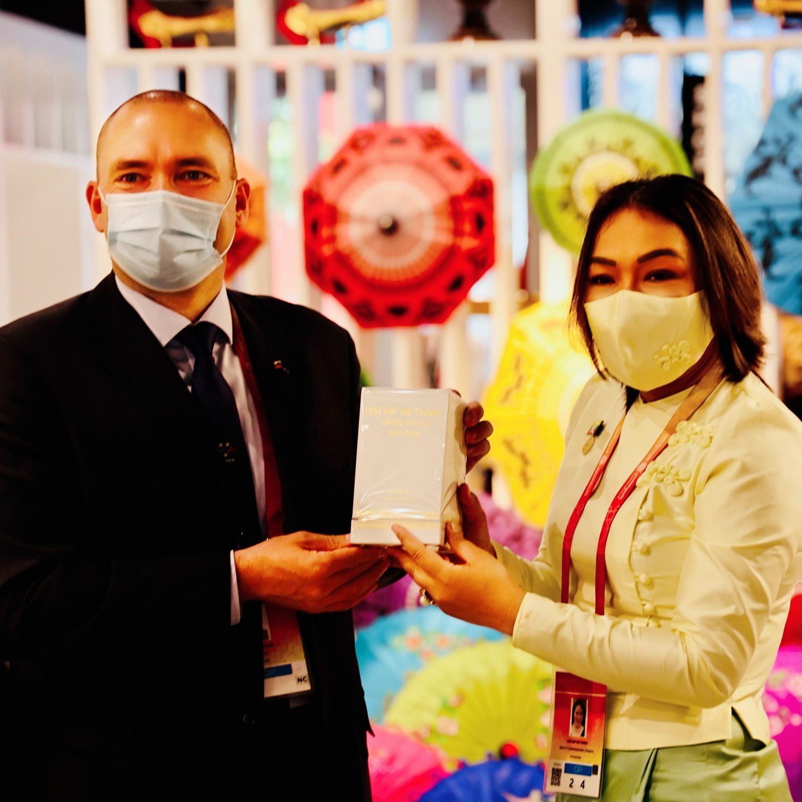 Levi Sap Nei Thang and Minister Jože Podgoršek of Slovenia