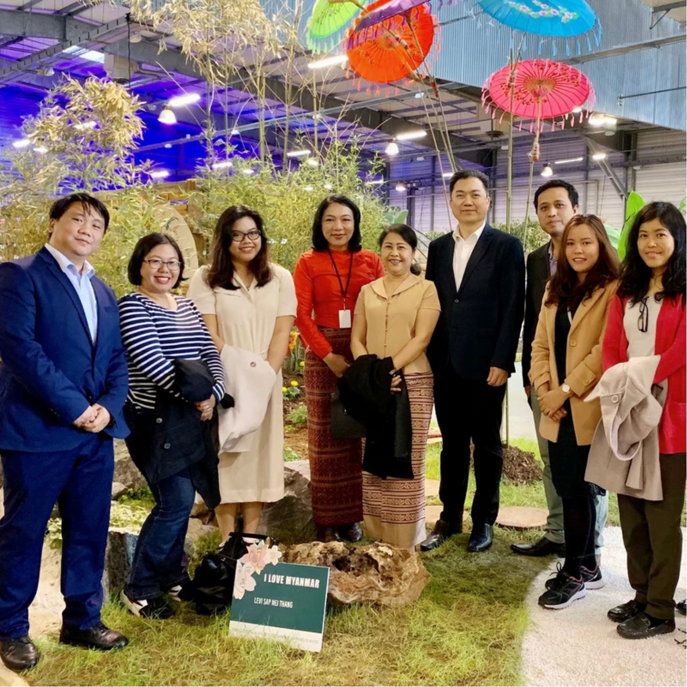 The Ambassador of Myanmar for France Visits Levi Sap Nei Thang at Floral Exhibition in Nantes, France